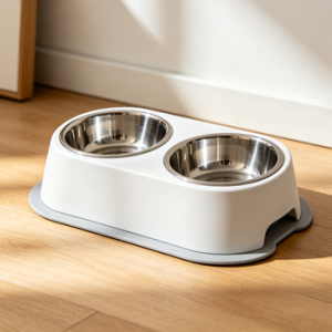 Stainless Steel Double Elevated Pet Bowl