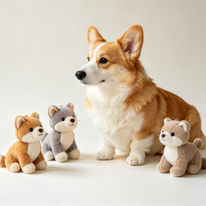 Farm Animal Squeaky Plush Dog Toy Set