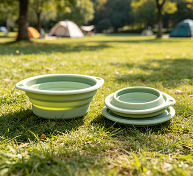 Foldable Silicone Travel Pet Feeding Bowl